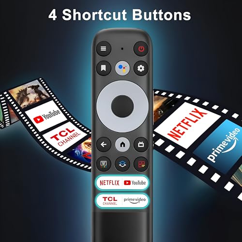 Image of Upix Compatible TCL Smart TV LCD /LED Remote No. 1327 | with Voice | Netflix & Prime Video Buttons | Exactly Same Remote Will Only Work | Pairing is Required