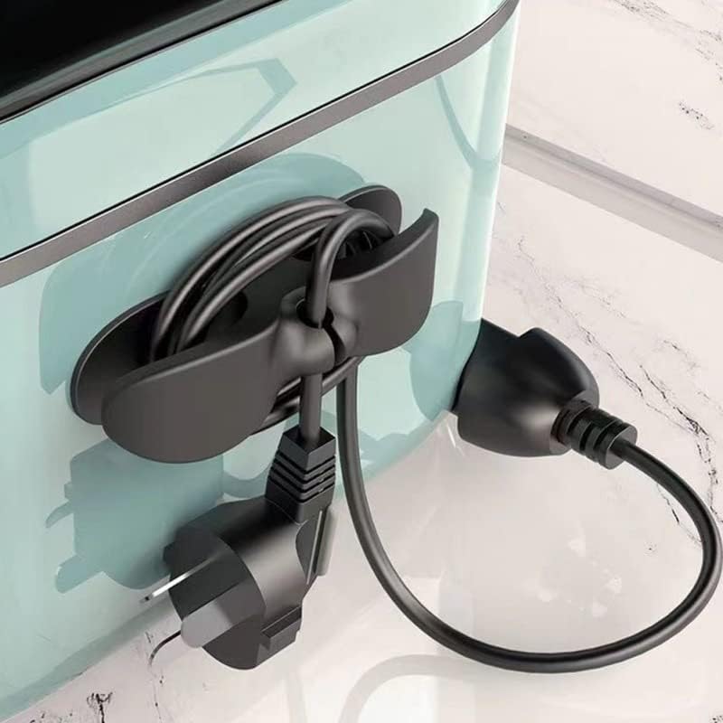 Organizador de cables para electrodomésticos de cocina, paquete de 6 soportes autoadhesivos para enrollador de cables para electrodomésticos,