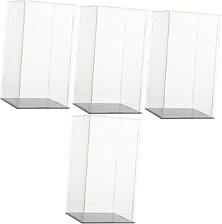 Toyvian 4 Peças Caixa De Exibição Recipiente De Brinquedo Recipiente Transparente Recipiente De Plástico Suporte De Exibição De Mesa Para Carro Hud Exibição Caixa Transparente Recipiente