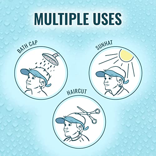 Homeify Baby Shower Cap, Adjustable Neoprene Shower Cap For Kids, Soft - Comfortable Baby Hair Washing Shield (Blue) #TOP4