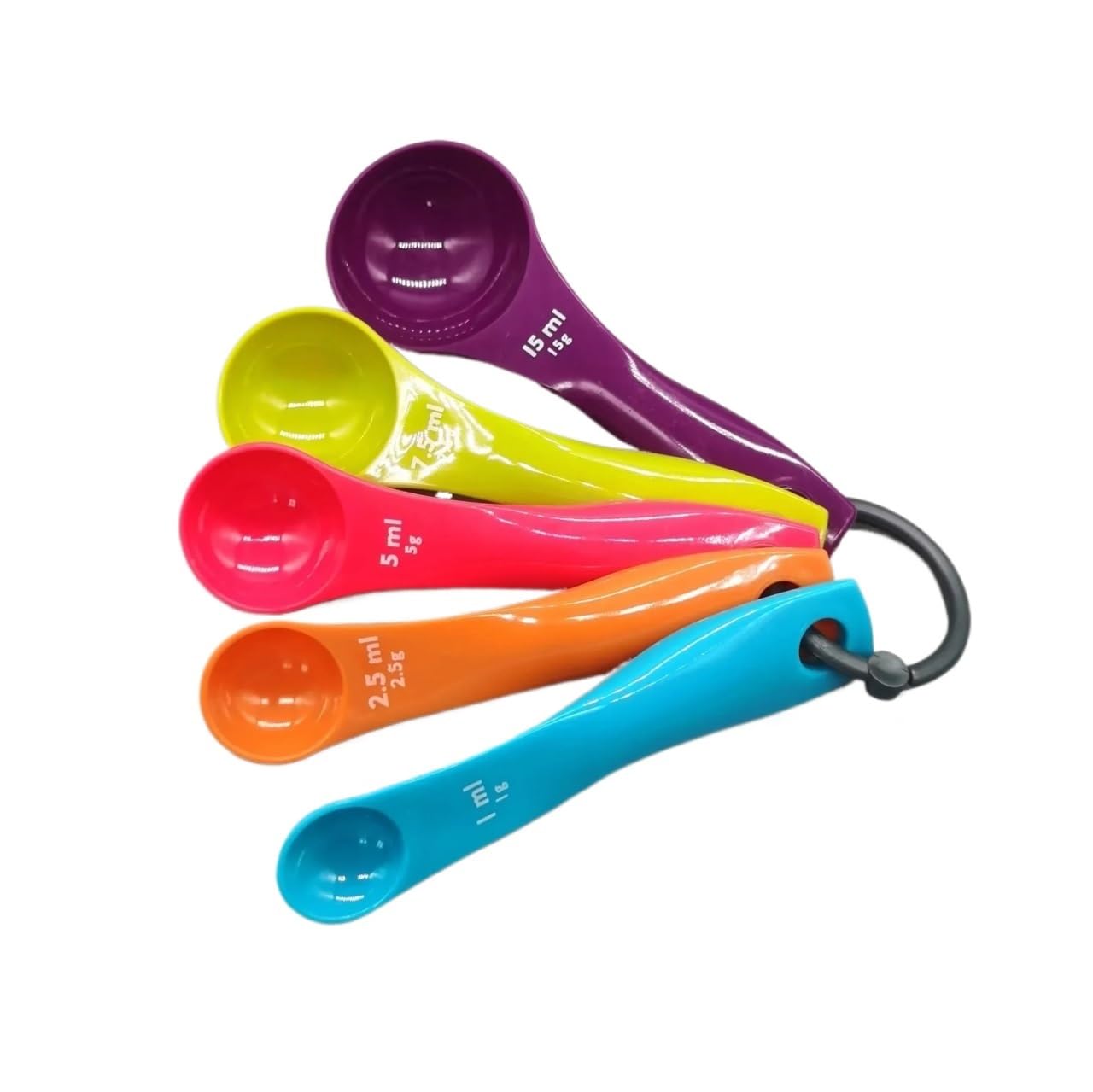 Taza Medidora Juego de 3 vasos medidores graduados plástico transparente 250 a 1500 ml for cocina, con diseño asa Jarra Medidora Cocina(5pcs)