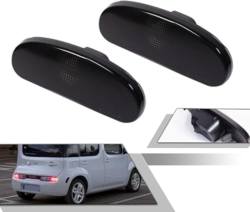 Miniatura 10 de GTINTHEBOX Conjunto de carcasa de la lámpara de guardabarros de luz de marcador lateral trasero de lente roja compatible con NISSAN CUBE 26195-1FC0A