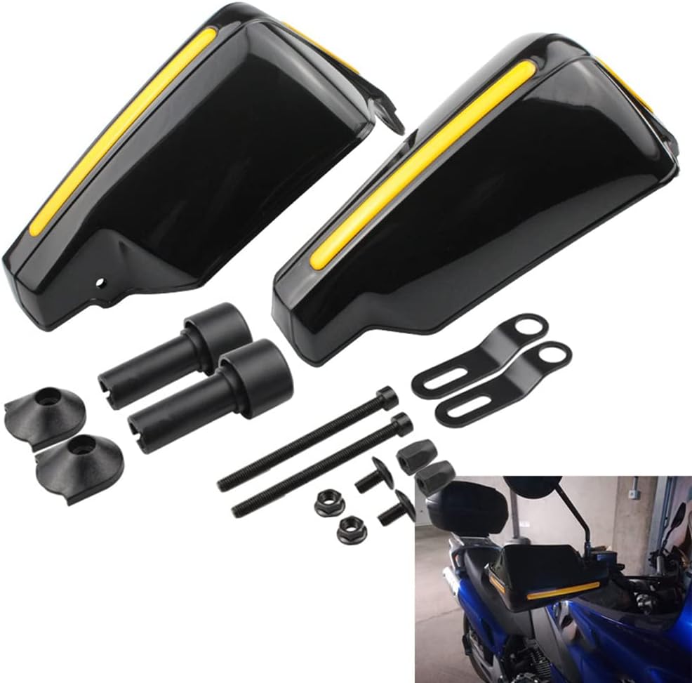 Hand Guards Wind Cold Protector, Motorcycle Handguard Windshield Deflectors, 7/8" Handlebar Handguard Handle Protector, Bike Handguard Wind Guard - Clear