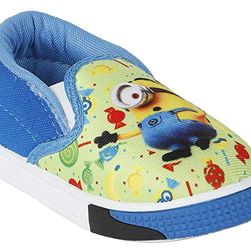 Image of Kids Boys Minions Printed Slipon Blue Shoes
