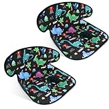 COOLBEBE Car Seat Protector for Potty Training, 2 Pack Dry Waterproof Car Seat Liner Toilet Training for Baby Infant Toddler, Piddle Pads Cover Pad for Strollers & Carseat (Dinosaur,2PC)