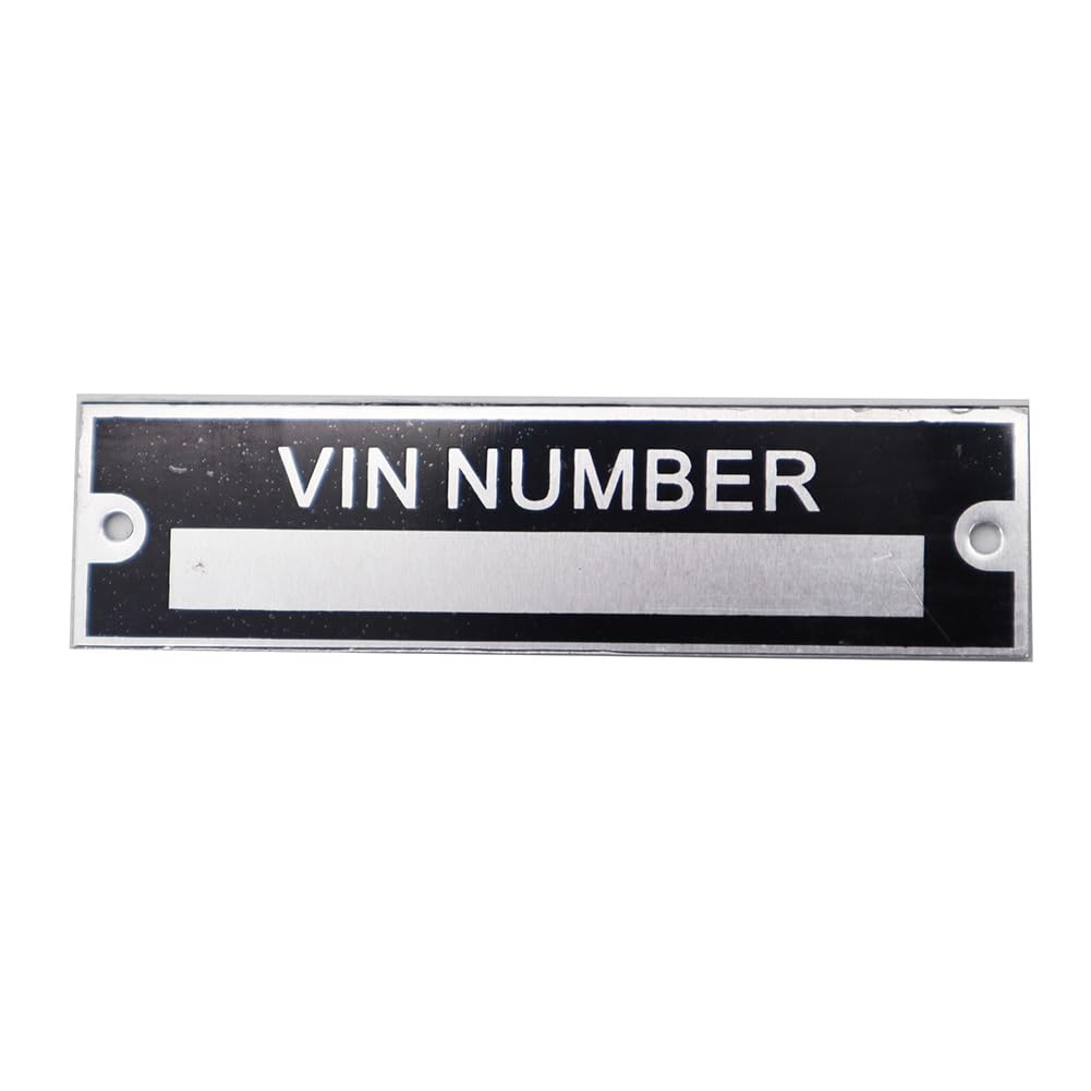 VIN Serial Number Tag Data ID TAG Plate Data Blank CAR Truck HOT Rod Equipment Trailer, 95mm x 25mm