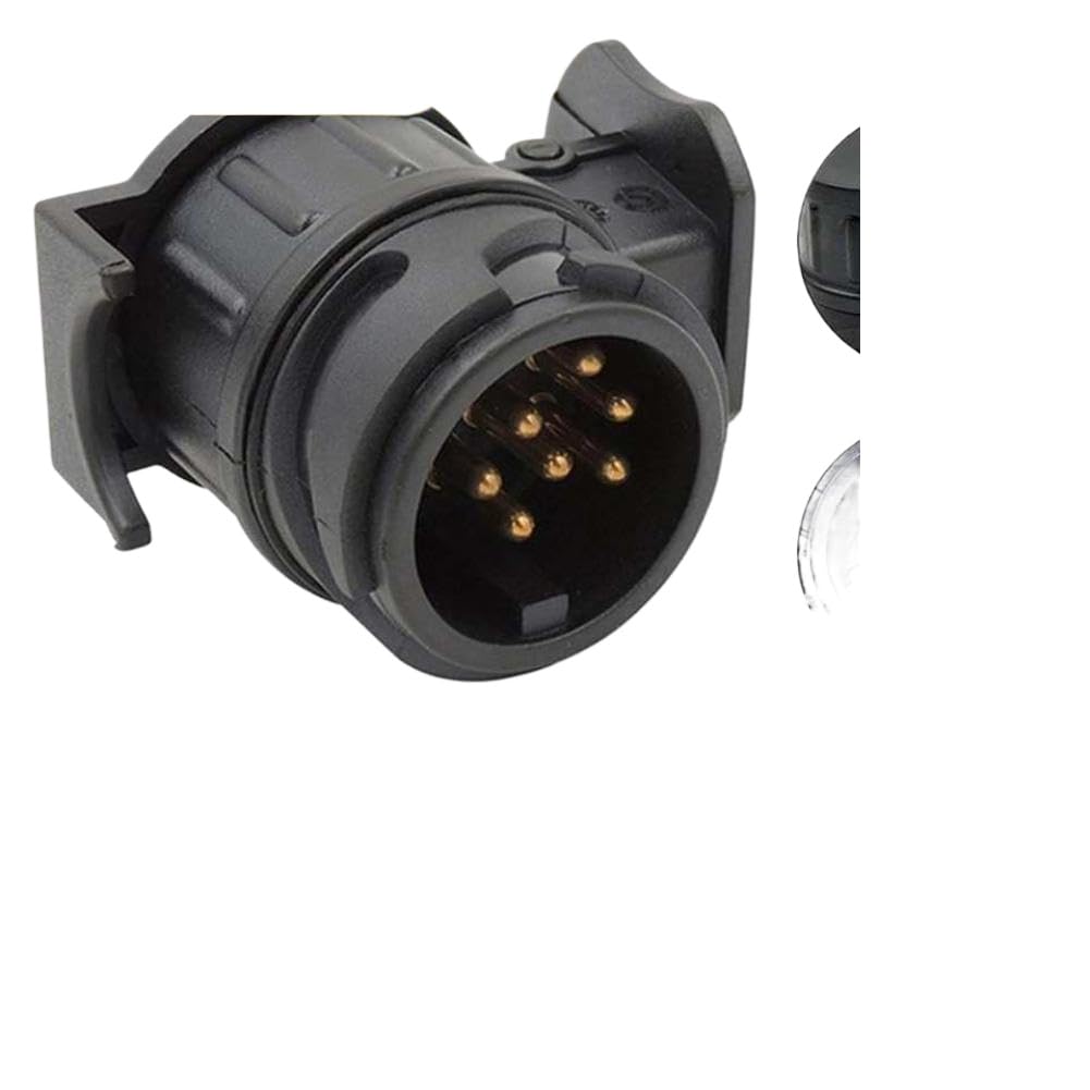 Wasserdichter 13- bis 7-poliger Stecker für Anhänger, Wohnwagen, Adapter, Buchse, kompatibel mit Anhängern nach europäischem Standard