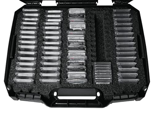 Case Club 75-130 Graded Coin Slab Case - Slotted Foam Separates Slabs - Fits PCGS, NGC & More - Travel Holder for Storage, Transport, & Organization of Coin Collection - Hard Shell, Plastic by Case Club - Image 2