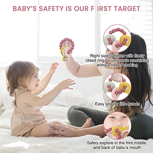 Silicone Teething Toys for Baby 3+ Months, Choking-Proof Design, 100% Food-Grade Silicone, Infant to Toddler Teether, Essential Stuff for Baby Boy and Girl - Image 4