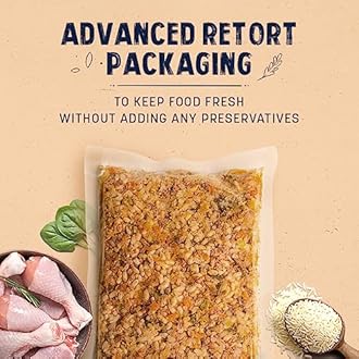 Sara's Wholesome by HUFT Classic Chicken & Brown Rice Dog Food – 300 gm (Pack of 3) | Gravy Meal for All Breeds & Life Stages | No Artificial Flavours or Preservatives