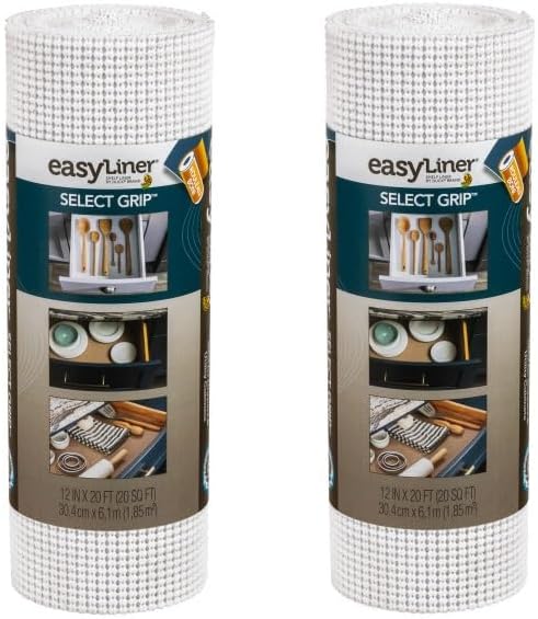 Duck Brand Select Grip Easy Non-Adhesive Shelf Liner 12-Inch x 20-Foot 2-Pack