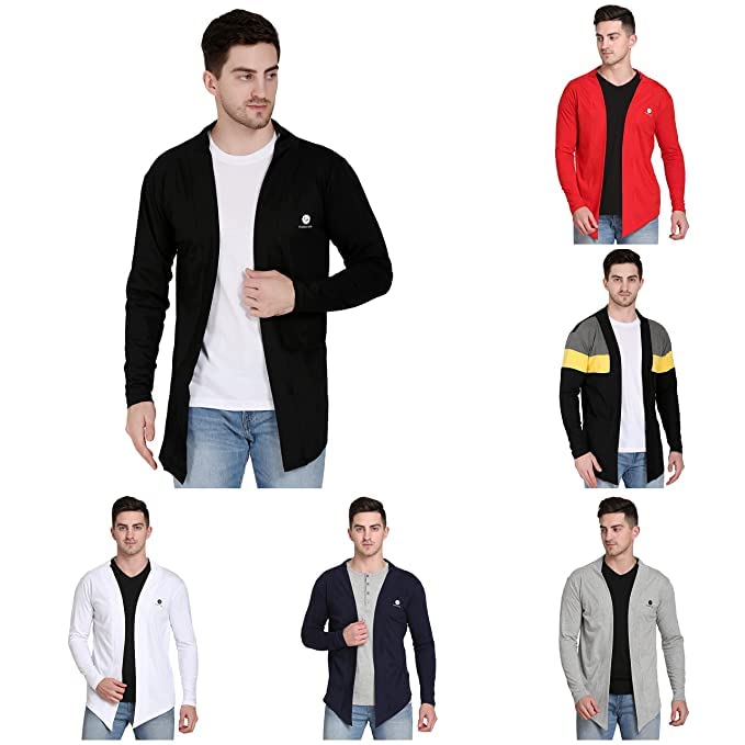 FARICON Men Full Sleeve Multicolor Shrug (Combo, Pack of 6)-picture-16