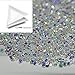 New 1440Pcs 1.2mm Mini Diamond Shining Diy Rhinestones Iridescent Crystals Need Glue Phone & Nail Art Decoration Ab Clear + 1 FREE Triangle Plate