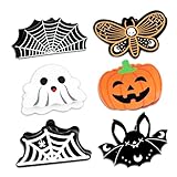 Halloween Hair Claw Clips for Girls - Cute Pumpkin, Bat, Spider Web, Ghost Face Accessories - 6PCS Halloween Gifts