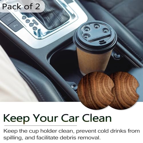 Portavasos para auto goma antideslizante vintage, 2 piezas miniatura 4