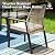 HERA'S HOUSE 7 Pieces Patio Table and Chairs Set, Outdoor Dining Set for 7, 6 x Cushioned Woven Rattan Patio Chairs and 1 x Black Metal Table with Umbrella Hole, Outdoor Rattan Dining Set for Lawn