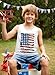 July 4th Children Sleeveless America Flag Patriotic Memorial Day Shirt Cotton Veterans Day Top 12 Years
