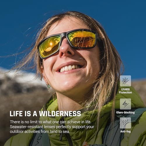 TOREGE Polarized Sports Sunglasses for Men and Women Cycling Running Golf Fishing Sunglasses TR262