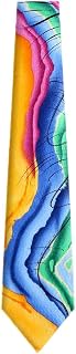 JG-6709 - Jerry Garcia Mens Fashion Designer Brand Necktie Ties, Orange Blue Green Pink, One Size