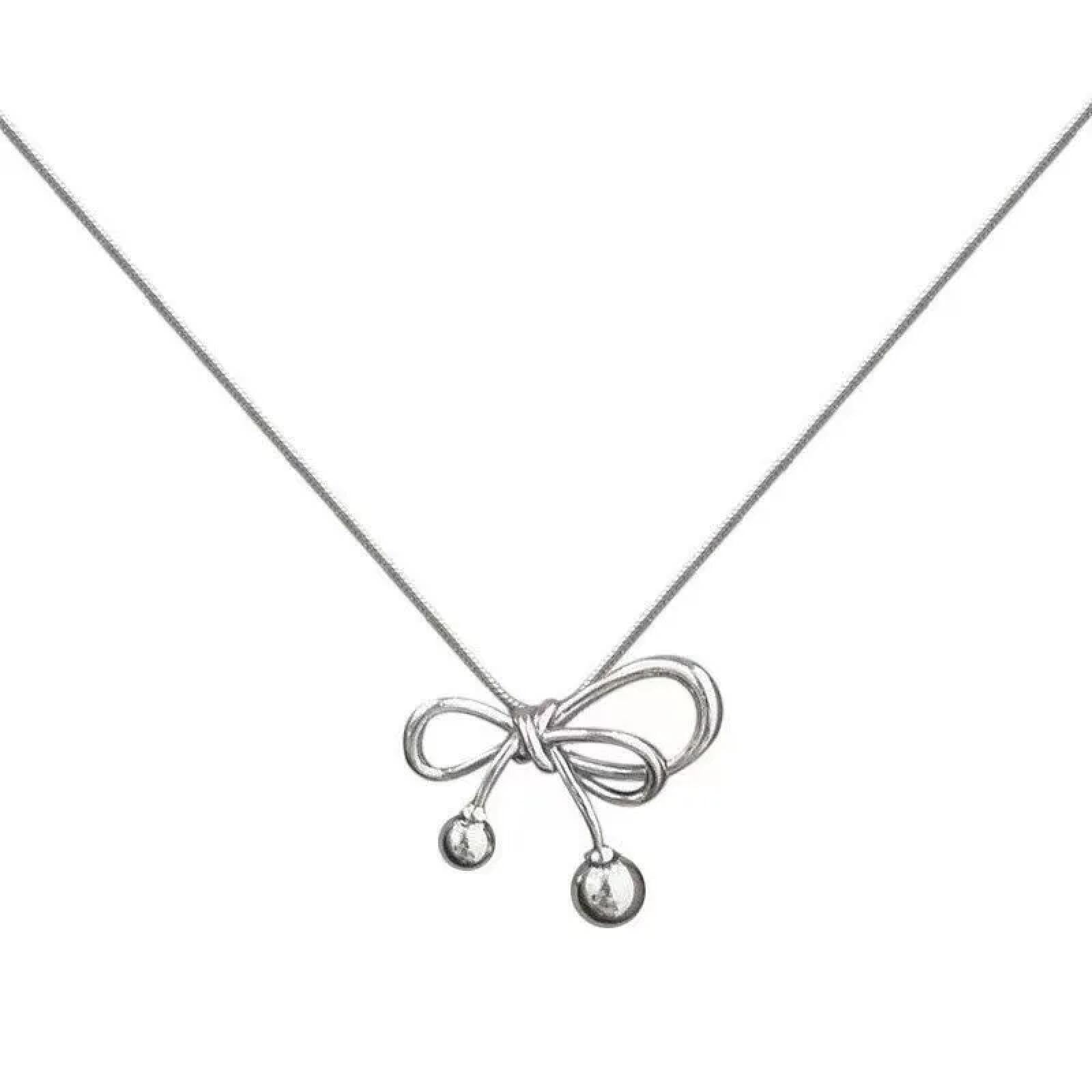 Pendentif élégant nœud scrub sur collier ajustable chaîne de clavicule - 7