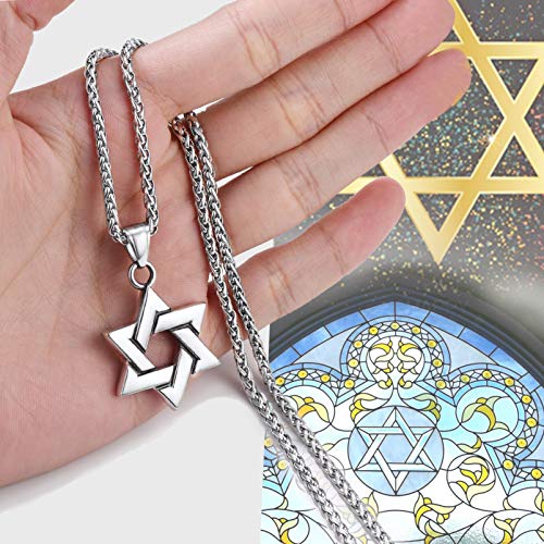 Prosteel Star Of David Stainless Steel Necklace Pendant For Men Boys Cool Chains Boyfriend Gifts Jewish Jewelry #TOP3