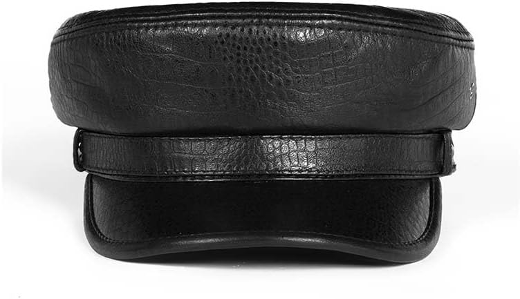Leather Unisex Military Hat Spring First Layer Hat Women