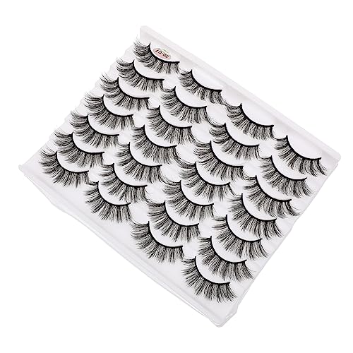 Alipis 1 boîte Faux Cils Naturels Recourbés Faits Main Cils Artificiels pour Maquillage Quotidien et Professionnel Effet Volume Naturel et Confort