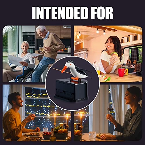 Suclain 2 Pieces Woodpecker Toothpick Holder Bird Toothpick Dispenser Bird Shape Toothpick Case Cute Funny Toothpick Box for Kitchen (White and Black) - Thumbnail 7