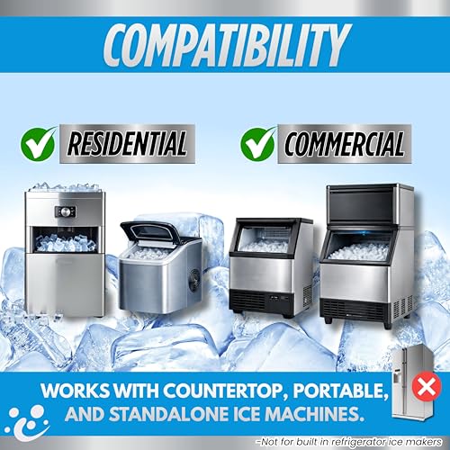 Image of Oh Yuk Ice Machine Cleaner Descaler - Scale & Buildup Remover, Nickel-Safe Ice Maker Cleaning Solution, Compatible with GE nugget, Igloo & All Standalone Ice Makers. For A Fresh Ice Machine