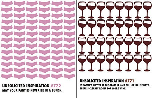 Quiplip Birthday Wine and Panties Cards Unsolicited Inspiration, 6-Pack (UI02036PCK)