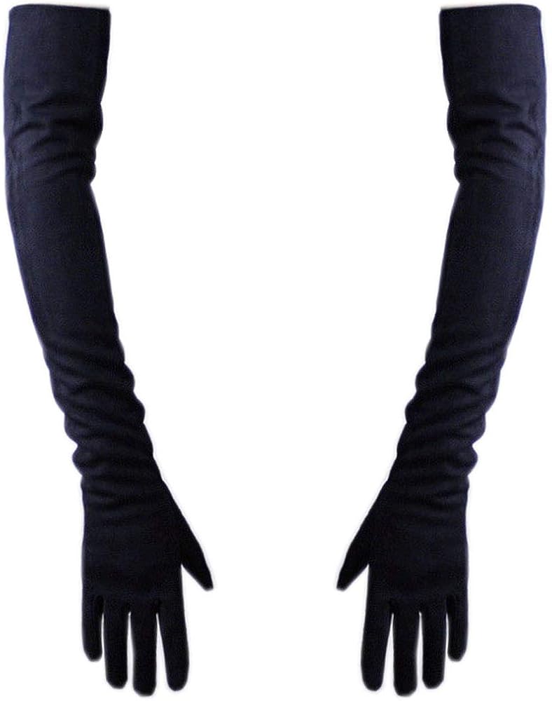 QIN-FE Women Suede Gloves 24inches Long Opera Length Warm for Warm