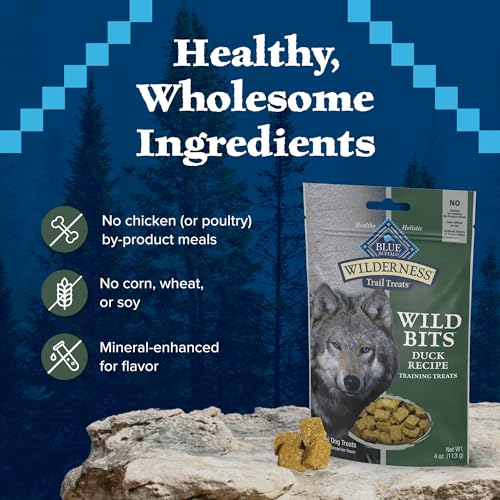 Blue Buffalo Wilderness Wild Bits Soft & Chewy Dog Treats, Grain-Free, Duck, 4 oz. - image 7