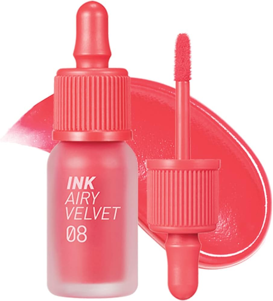 PeriperaInk Airy Velvet Lip Color (8 ml (Pack of 1),08 Pretty Orange Pink)
