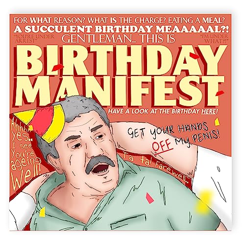 NotNiceThings Democracy Manifest Birthday Card, Succulent Chinese Meal, Funny Birthday Card, Greetings Cards for Him, For Her, Get Your Hands off, Gift