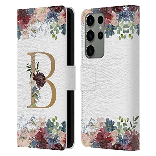 Étui Portefeuille Samsung S23 Ultra Anti-Chocs avec Fentes Cartes Design Monogramme