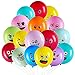 Lächelndes Gesicht Süße Luftballons 50 Stücke Emotion Serie Latexballons Assortierte Farbe Party Ballons 12 Zoll Emoji Luftballons für Geburtstag Baby Shower Party