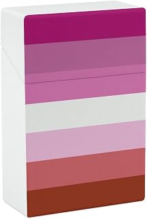 Lesbian Pride Flag Plastic Cigarette Cases Portable Cigarette Box Cigar Boxes Pocket Cigarette Storage Containe