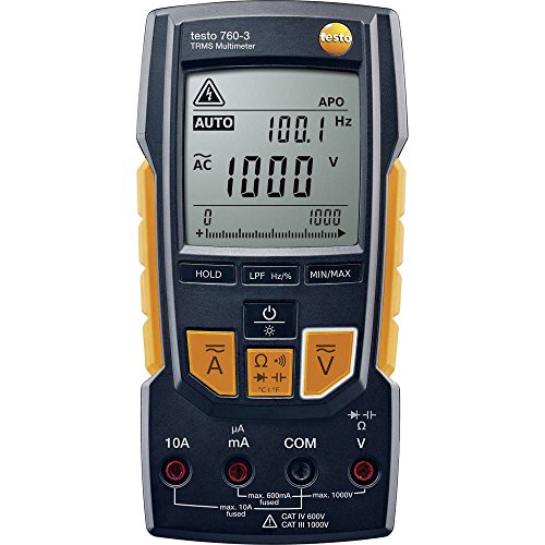 testo - 760-3 - 0590 7603 - Digital-Multimeter zur Messung von Strom, Spannung, Widerstand und vielen anderen elektrischen Parametern