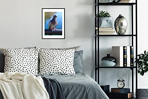 Poster met lijst Duiven - Poster met lijst duif bij rivier - 30x40 cm - Afbeelding 3