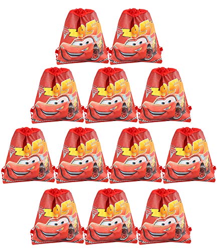 Qemsele 12 Piezas Bolsa Mochilas Bolsas de cumpleaños  Dibujos Animados Tema Reutilizable