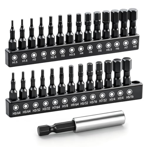 Image of GRENPRO 27Pcs Impact Hex Bit Set, Metric & SAE