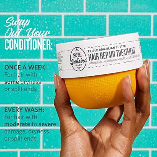 Sol De Janeiro Triple Brazilian Butter Damage Repair Hair Mask 238Ml/8.0 Fl Oz. #TOP3