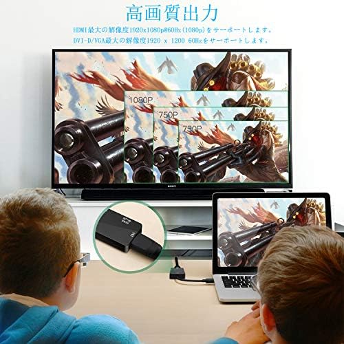 VIPMOON Thunderbolt Adapter, Mini Display Port Thunderbolt to DVI VGA HDMI 3 In 1 Adapter Video Converter Cable for 4K x 2K Resolution PC MacBook/iMac/Microsoft Surface Pro/Thinkpad (Black)