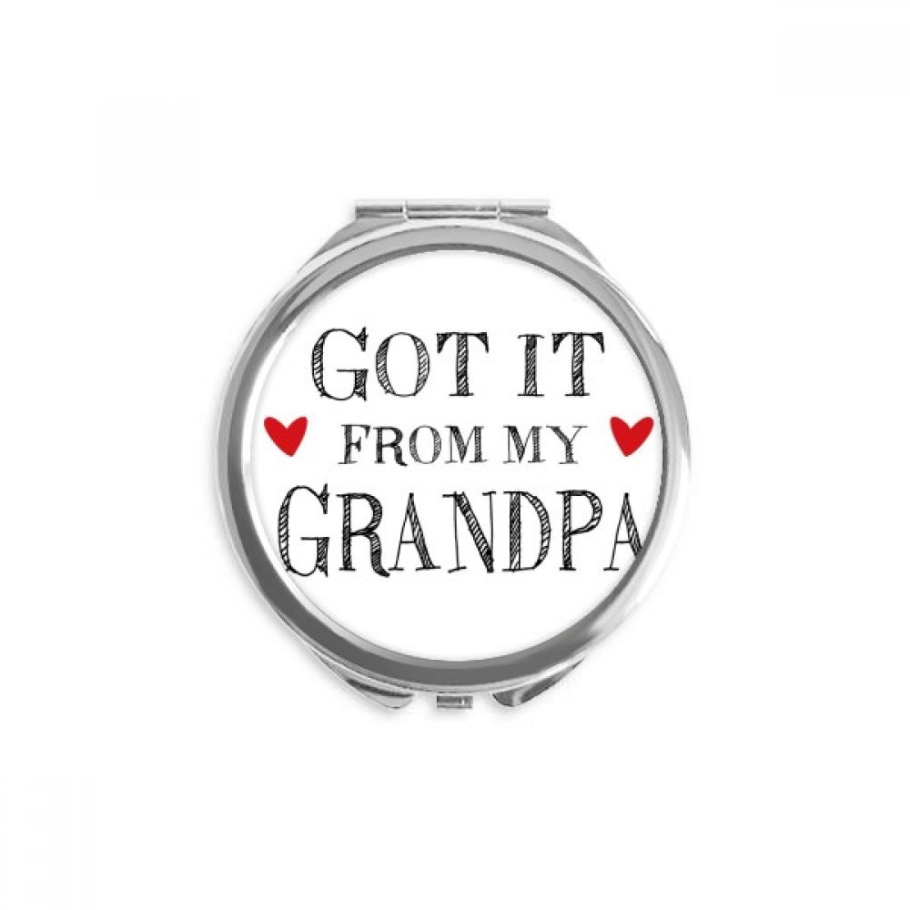 Miroir de poche grand-père portable rond multicolore de 2,6"