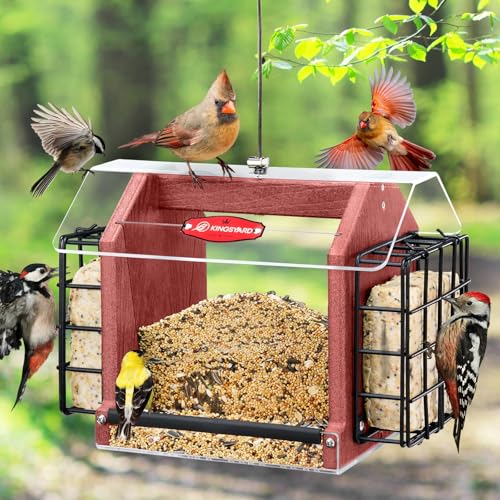 Kingsyard Recycled Plastic Outdoor Bird Feeder