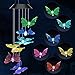 AceList Solar Butterfly Wind Mobile, Decorative Garden Outdoor Solar Decor Light for Patio Yard Garden Pathway Changing Color Spinner