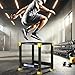 GanFindX Steel Plyo Box 12 Inch with 15 * 12 Inch Surface Metal Plyometric Jumping Box Home Gym Jump Trainer for Fitness Exercise Agility Stamina Conditioning Strength Training, Black
