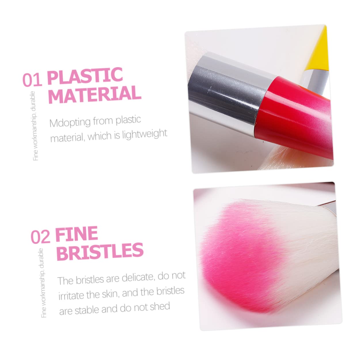 POPETPOP 20 Piezas Cepillo De Manicura Cepillo De Rubor Herramientas De Arte De Uñas Pincel Acrílico Pincel De Maquillaje Rubor Base De Maquillaje Ligero Cepillar El Plastico