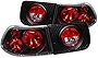 Anzo USA 221062 Honda Civic Black Tail Light Assembly - (Sold in Pairs)