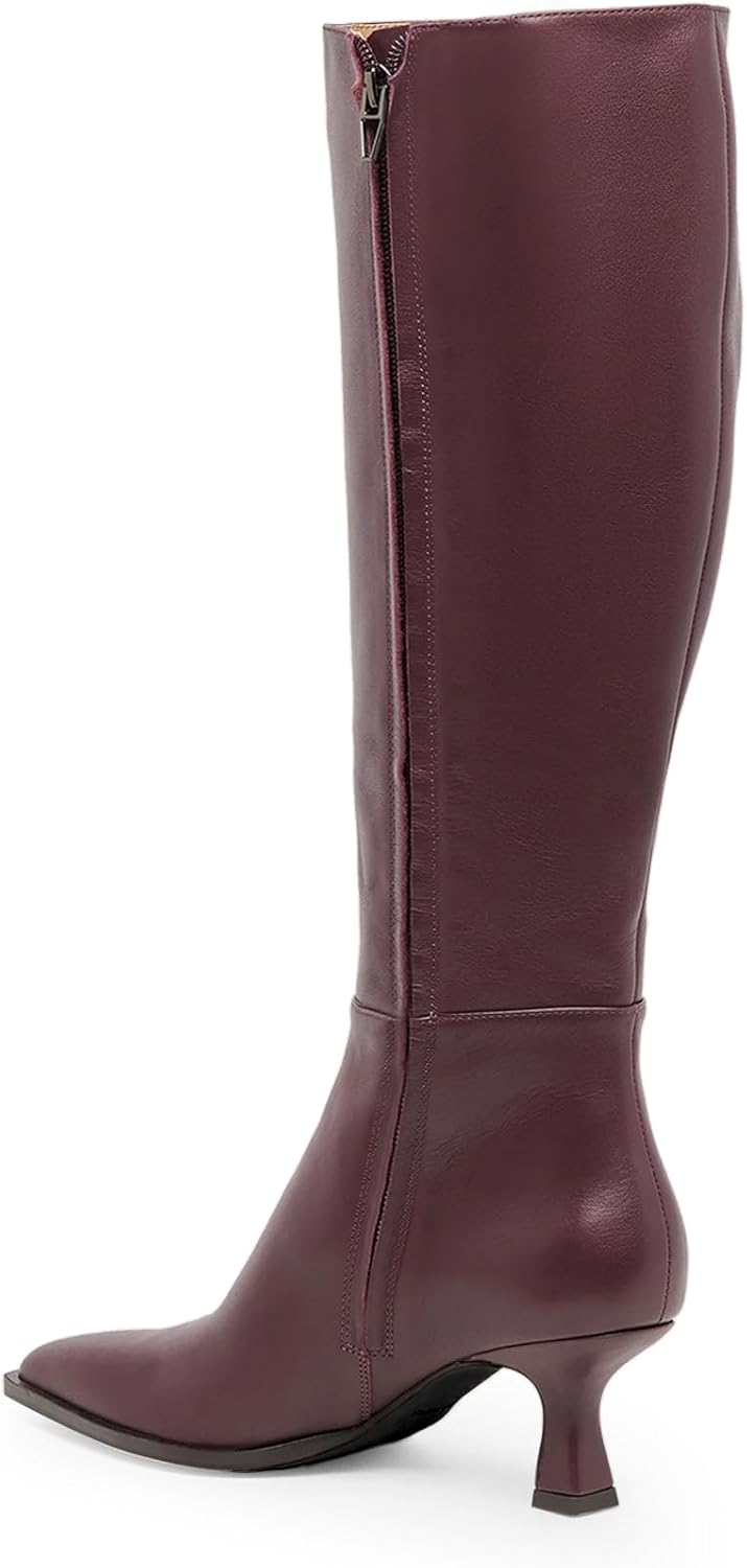 Knee High Boots for Women Kiteen Heel Pointed Toe Tall Boot Low Heel Side Zipper Fall Dress Long Boots - Image 7